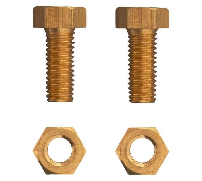 Eureka 1CN60U 8 x 20mm Set Screw and Nut Solid Brass (2 Pack)
