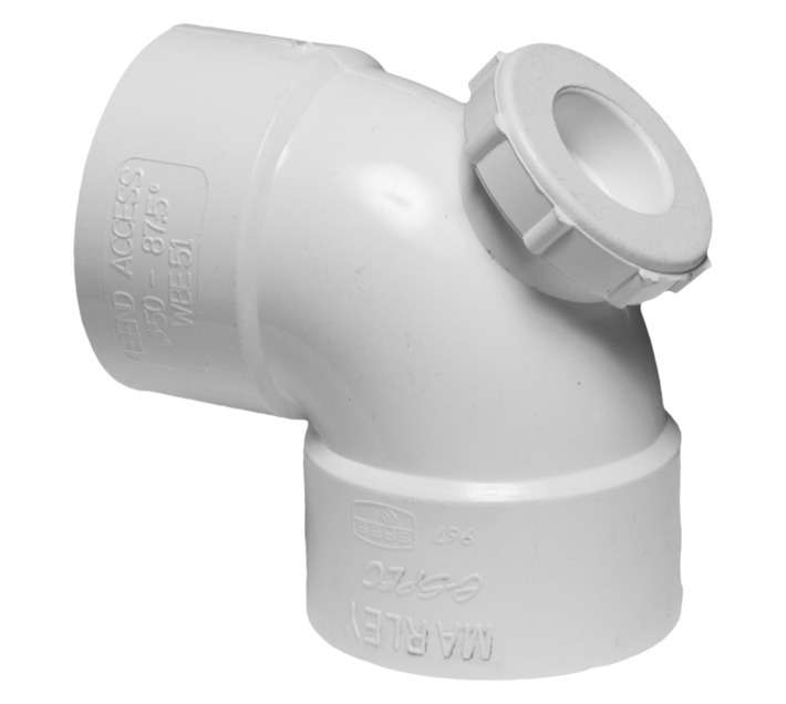 Marley Pipes PVC 87.5 Degree Bend Waste Inspection Eye (50mm)