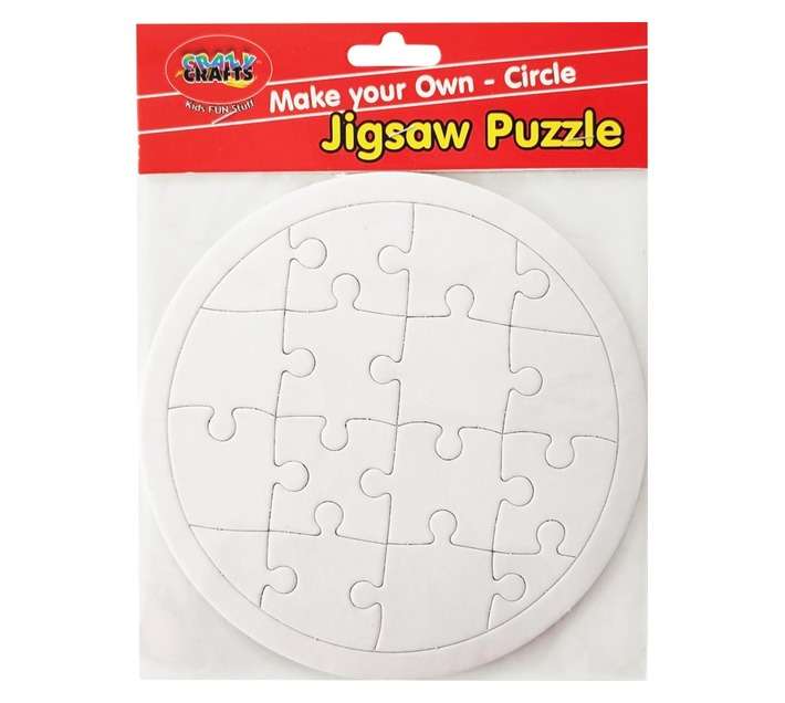 Crazy Crafts Make Your Own Round Jigsaw Puzzle
