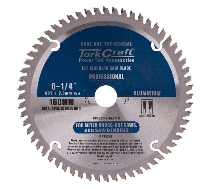 Tork Craft TCP16060AL Aluminium Circular Saw Blade (160mm)