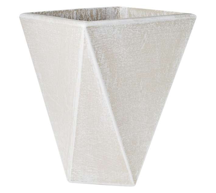 The Pot Story Octagonal Plant Pot - Brown/White (380 x 500mm)