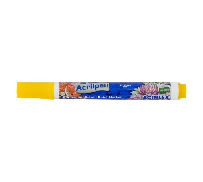 Acrilex AAPGY Acripen Fabric Maker - Golden Yellow (14 x 14 x 145mm)