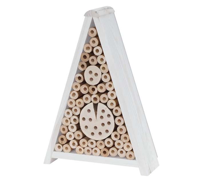 Triangular Insect Hotel - White (240 x 90 x 340mm)