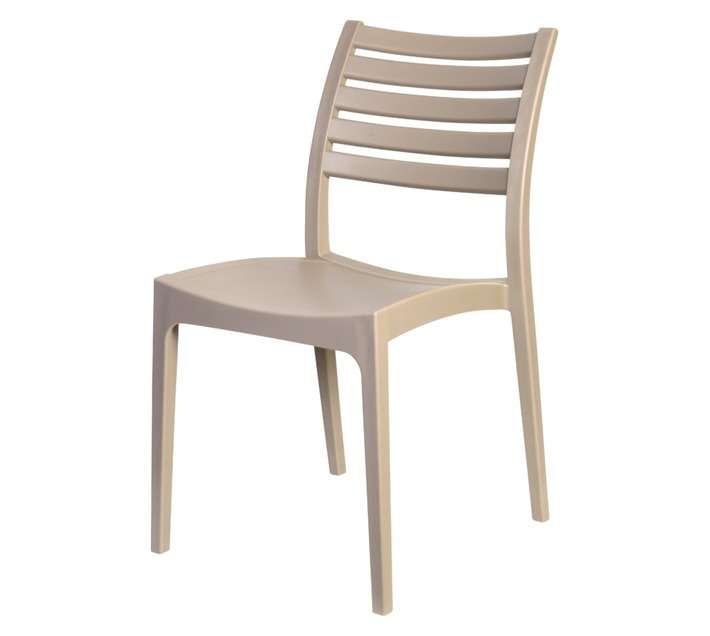 GSI Sienna Chair Solid Seat Slate Back - Taupe