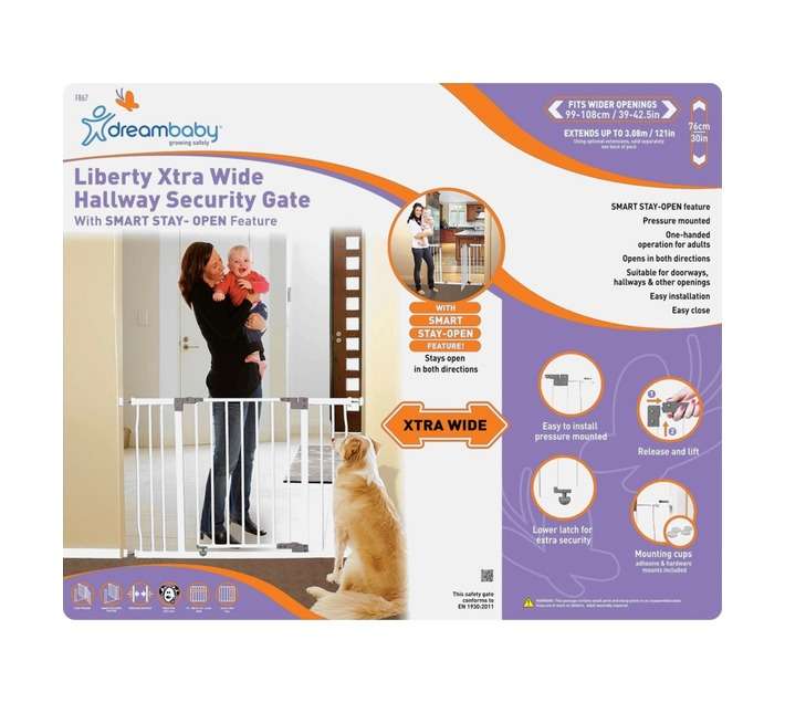 Dream Baby Liberty Doorway Hallway Gate - White