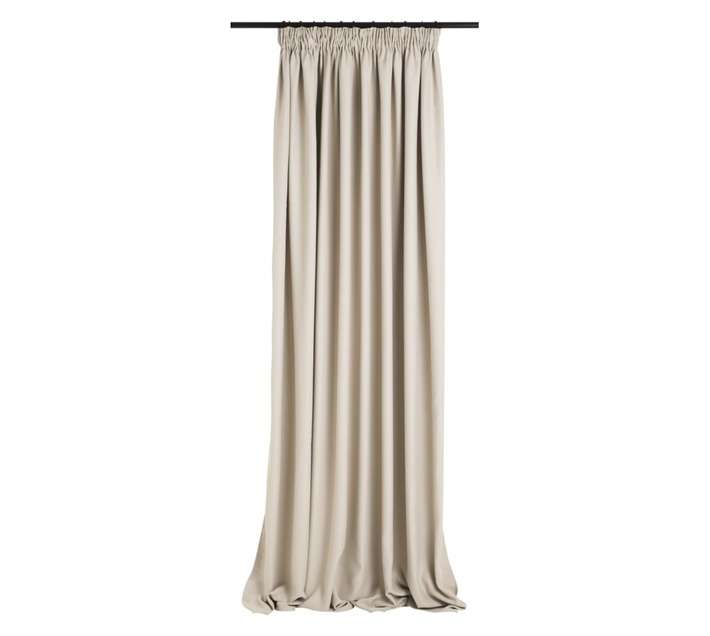 Design House Microfibre Blockout Taped Curtain - Fawn (2300 x 2500mm)