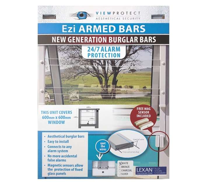 ViewProtect Ezi Armed Bars - White (600 x 600mm)