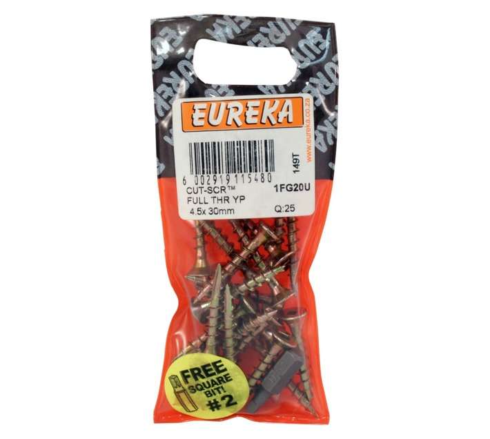 Eureka 1FG20U 4.5 x 30mm Cut Screw Full Th (25 Pack)
