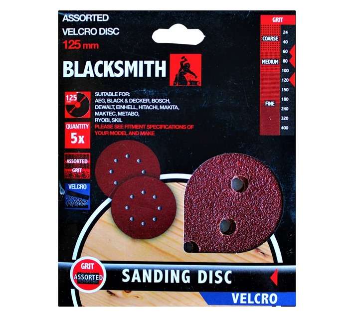 Blacksmith Assorted Random Orbit Sand Disc (125mm)