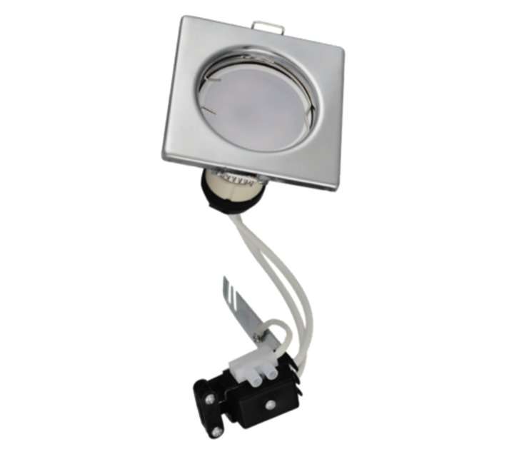 Lightworx LED GU10 Square Downlight - Polished Chrome (4w)