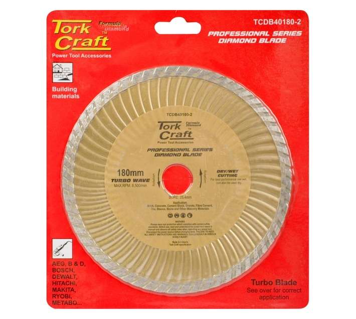 Tork Craft Turbo Wave Diamond Blade (180mm)