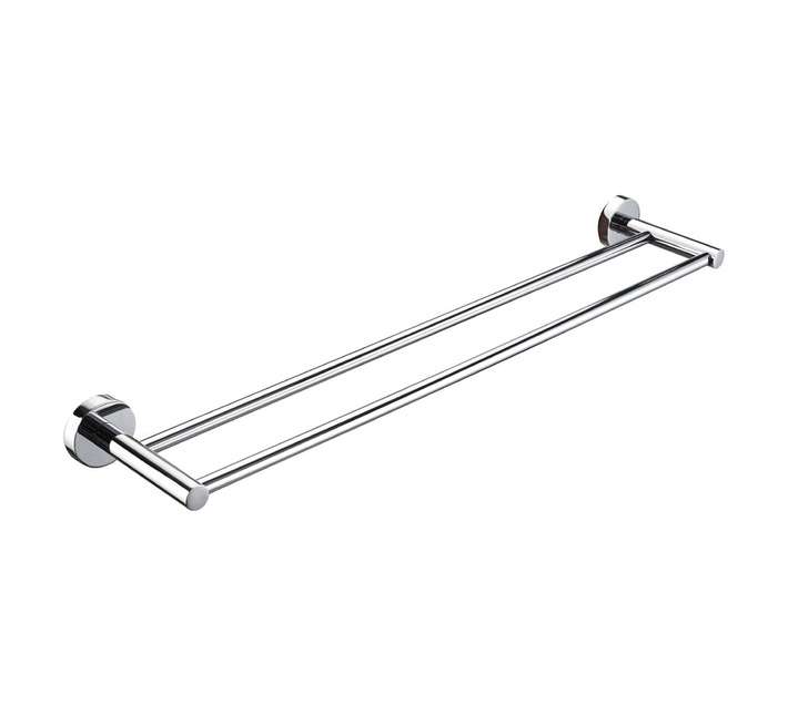 Raine Double Chrome Towel Rail - Silver (600mm)