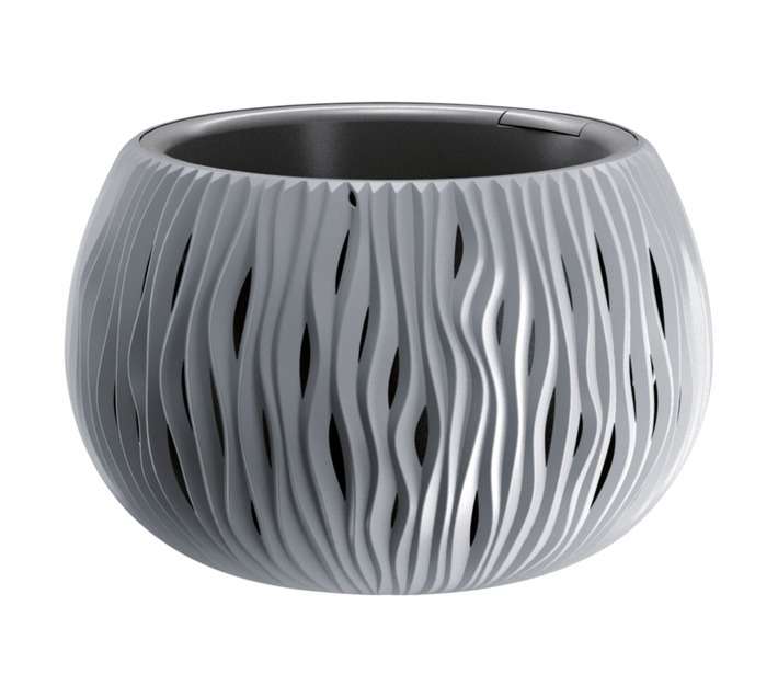 Prosperplast Sandy Bowl Plant Pot - Grey (290 x 195mm)