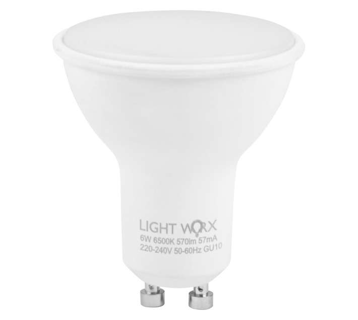 Lightworx LED GU10 6w - Cool White