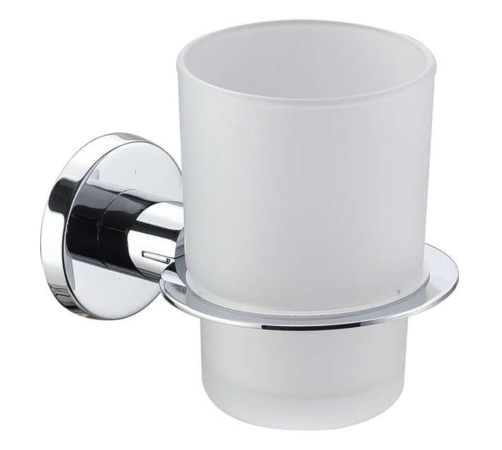 Lusso Bianco Toothbrush Tumbler - Chrome (180 x 80 x 220mm)