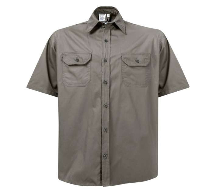 Beck Cotton Short Sleeve Shirt - Olive (XL)