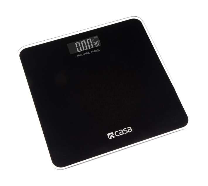 Casa Square Nero Electronic Glass Scale - Black (335 x 328 x 45mm)