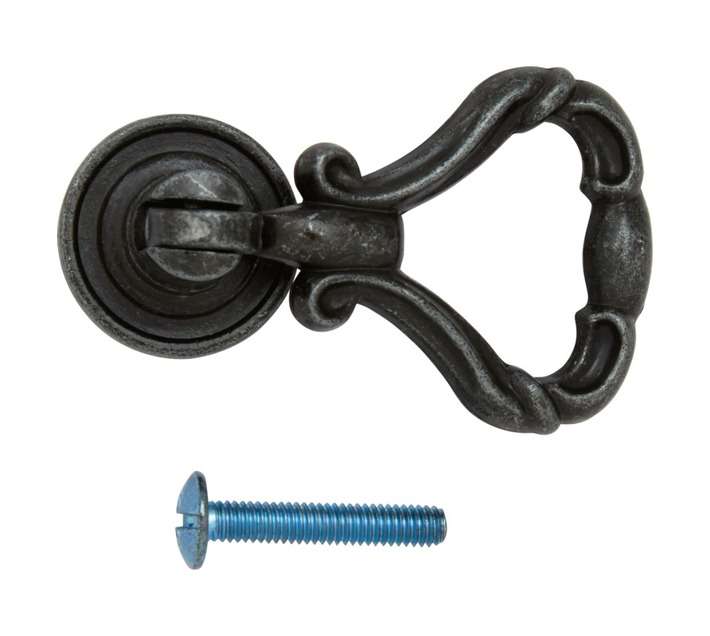 Home and Kitchen Oxidised Tin Paris Drop Handle - Dark Grey (55mm)