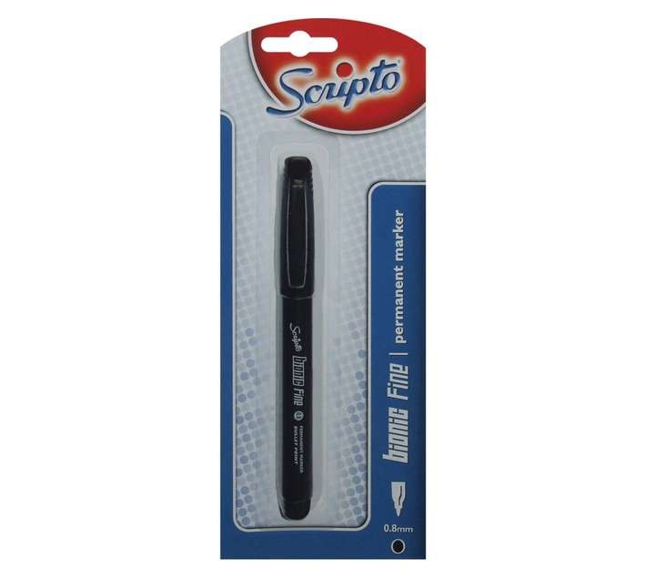 Scripto Bionic Fine Permanent Marker - Black