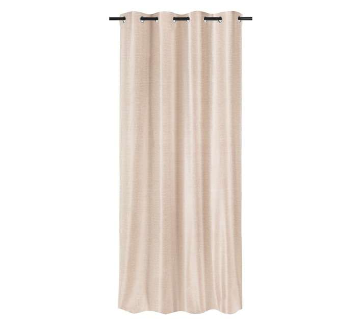 Suede Inlay Eyelet Curtain - Cream (2300 x 2500mm)