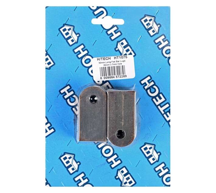 Housetech Long Flat Bar Lugs - Grey (50 x 25 x 7mm)