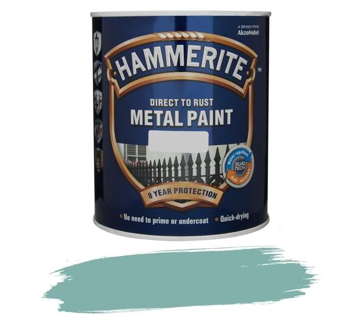 Hammerite Direct to Rust Hammered Metal Paint - Medium Green (1L)