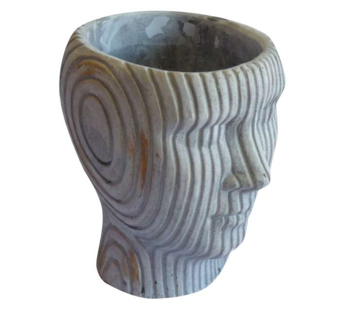 Price and Sons Contemp Head Pot - Grey