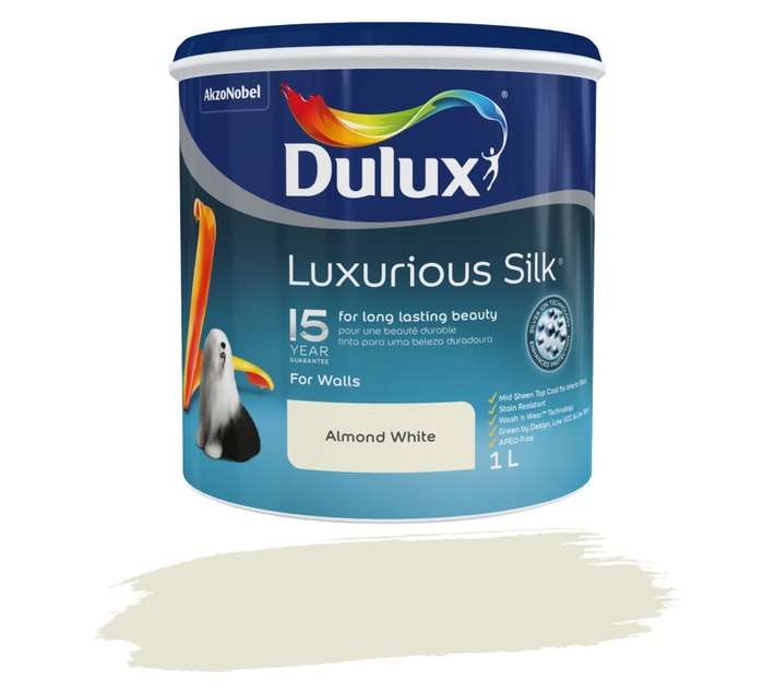 Dulux Luxurious Silk - Almond White (1L)