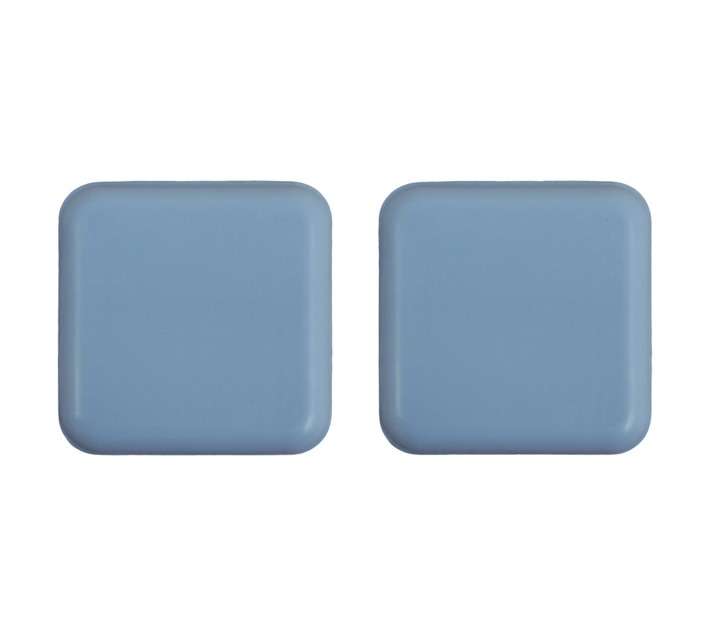 Perma 2 x Adhesive Square Teflon Easy Slide Protectors - Blue (50 x 50 x 4mm)