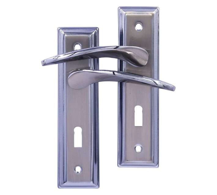Dortello Pamplona Satin Plated Left Door Lock Set - Chrome