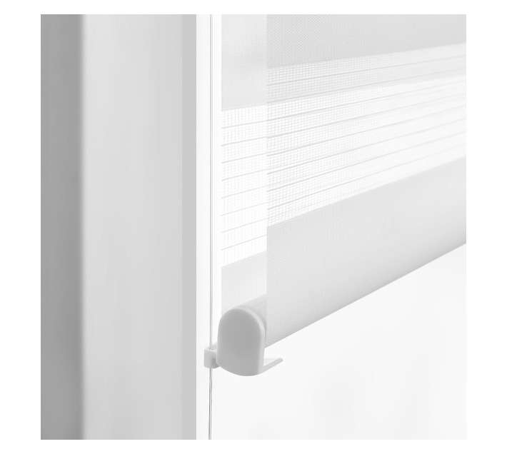Upper Edge Zebra Blinds - White (1800 x 2100mm)
