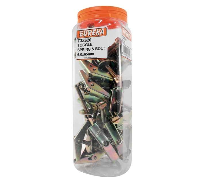 Eureka 6 x 65mm Toggle Spring and Bolt (25 Pack)