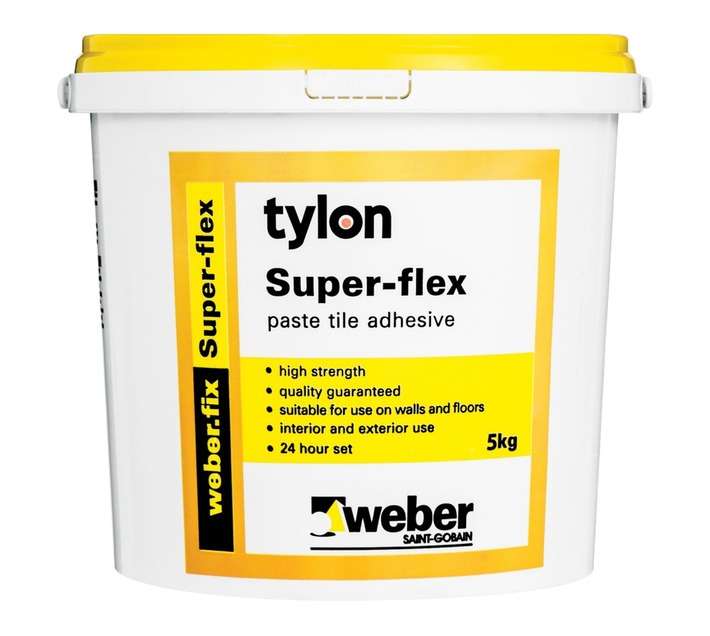 WEBER-TYLON Ready Mix Paste Super-Flex Tile Adhesive - White (5kg)