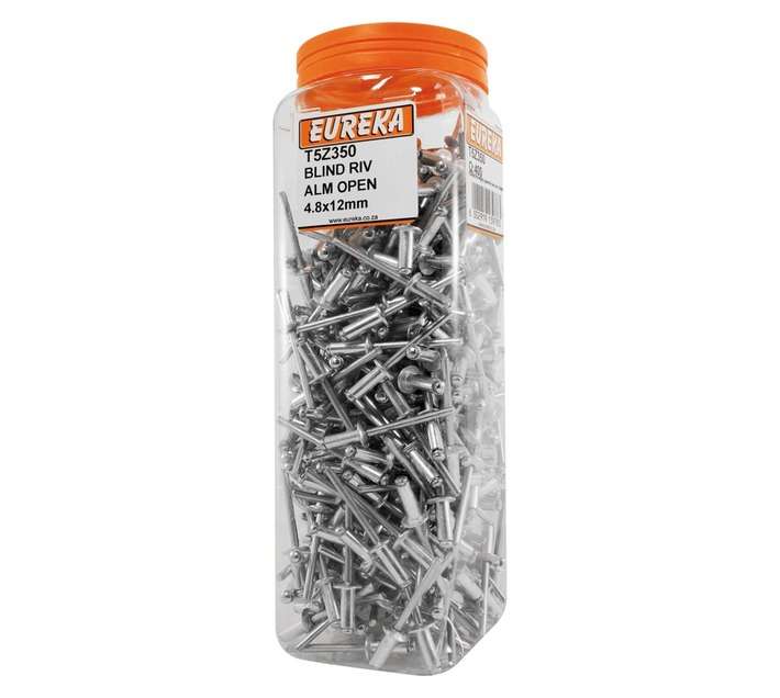 Eureka 400 x Aluminium Open Blind Rivets (4.8 x 12mm)