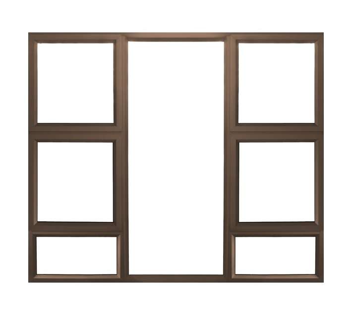 Kenzo 28mm S/Fix Aluminium Window - Bronze (1800 x 1500mm)