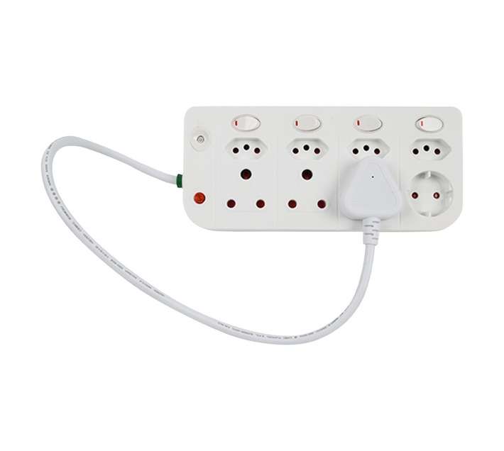 Electricmate 8-Way Switched Multi-Plug - White