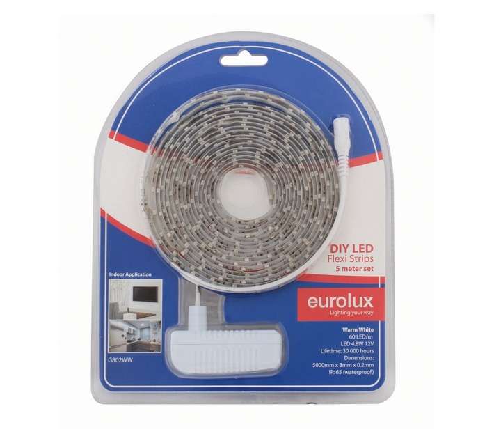 Eurolux G802WW DIY LED Strip Light - Warm White (5000mm)