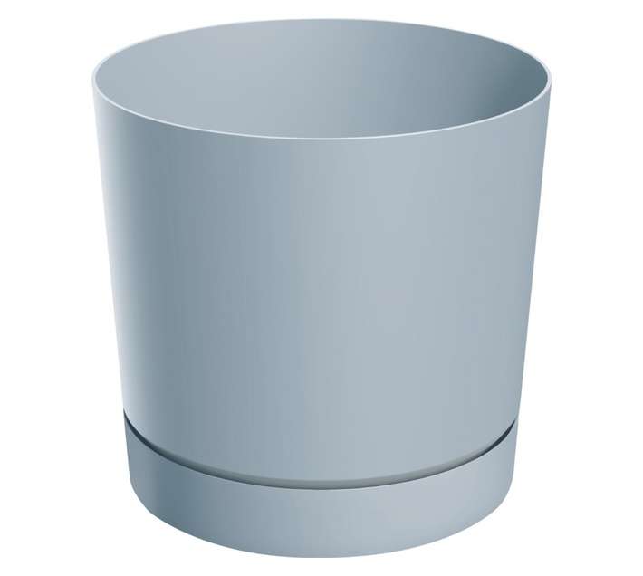 Prosperplast Round Tubo Plant Pot - Grey (128 x 128 x 128mm)