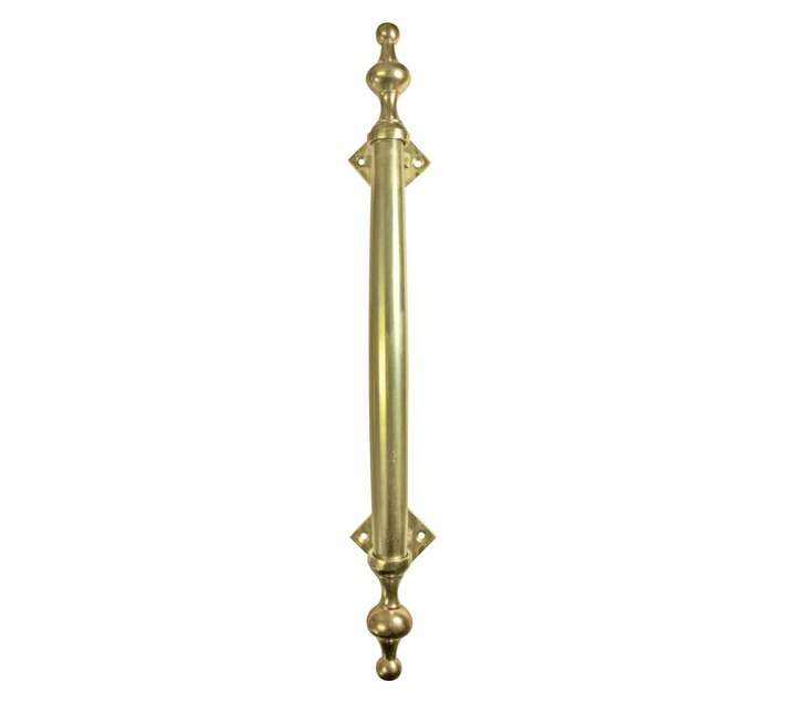 Euro Brass Pull Handle On Back Plate - Satin Nickel (300mm)