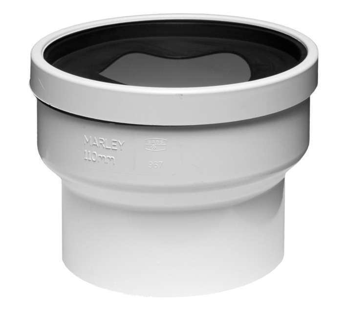 Marley Pipes PVC Straight Pan Collar Solvent Weld - White (110mm)