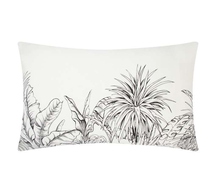 Design House Tropical Scatter Cushion - Black/White (400 x 600mm)