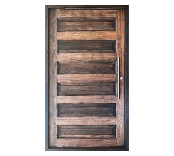 Hardwood Doors Horizontal Pivot Single Door - Brown (1200 x 2100mm)