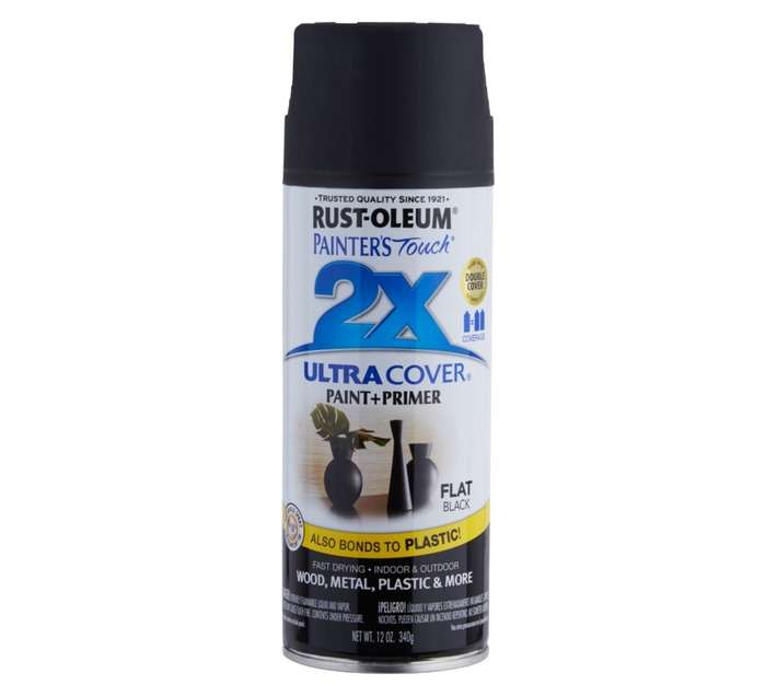 Rust-Oleum Spray Paint Touch 2X Ultra Cover - Flat Black (340g)
