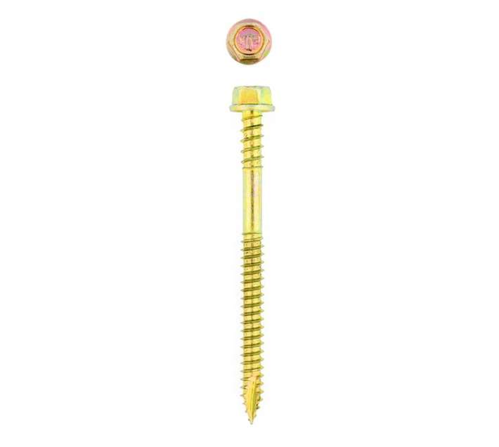 Eureka 25 x Pasivated Type 17 Tek Wood Screw - Yellow (5.5 x 70 x 5.5mm)