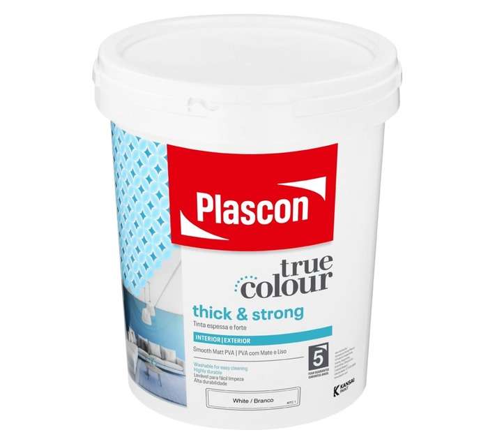 Plascon True Colour Thick and Strong - White (5L)