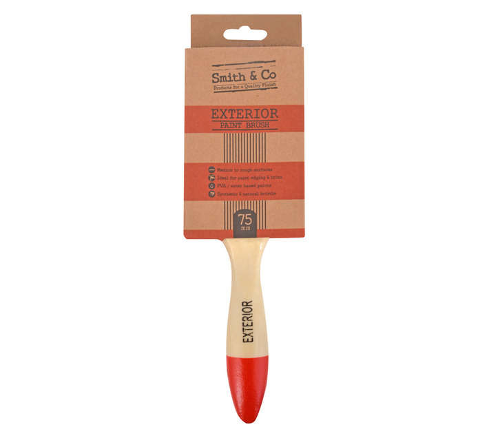 Smith and Co Exterior Paint Brush - Red (75mm)