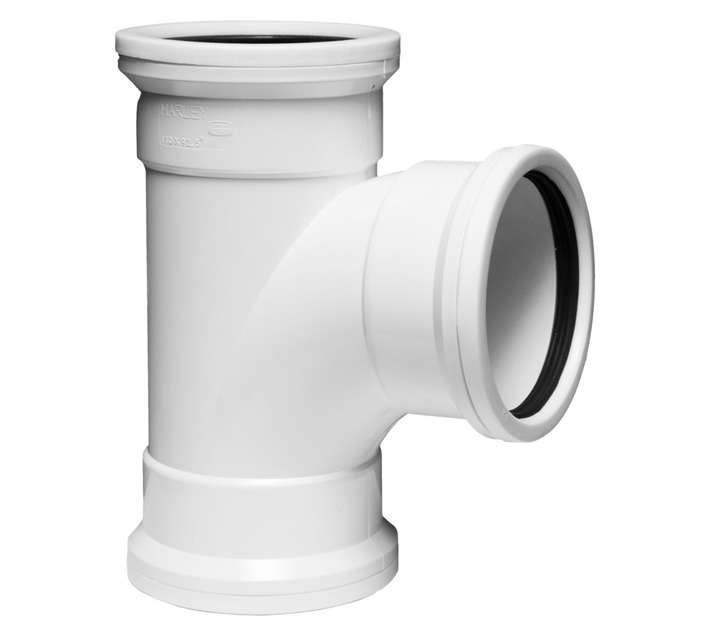 Marley Pipes PVC Soil and Vent Plain 87.5 Degree Plain Single Junction - White (110mm)