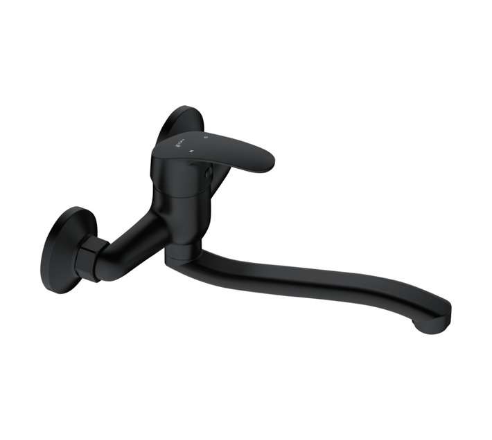 Icon Pisces II Wall Type Sink Mixer - Black