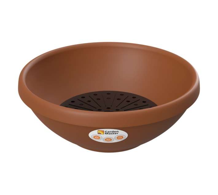 Garden Master Solar Dish - Raw Clay (255 x 255 x 110mm)