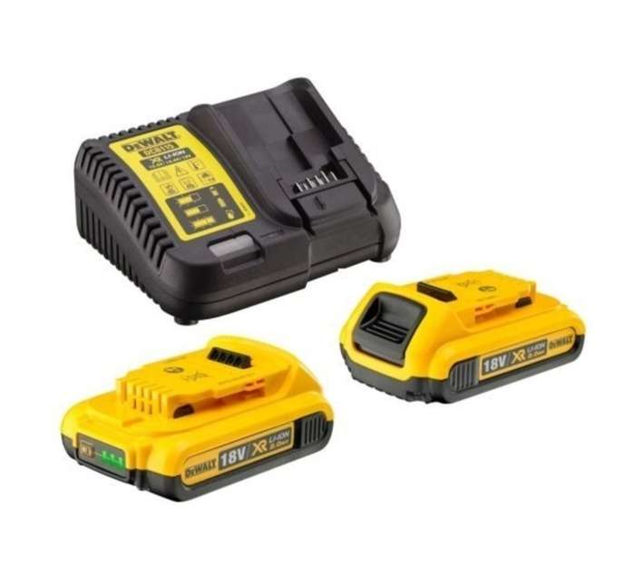 DeWalt 2.0Ah XR Li-Ion Batteries and Charger (2 x 18V)